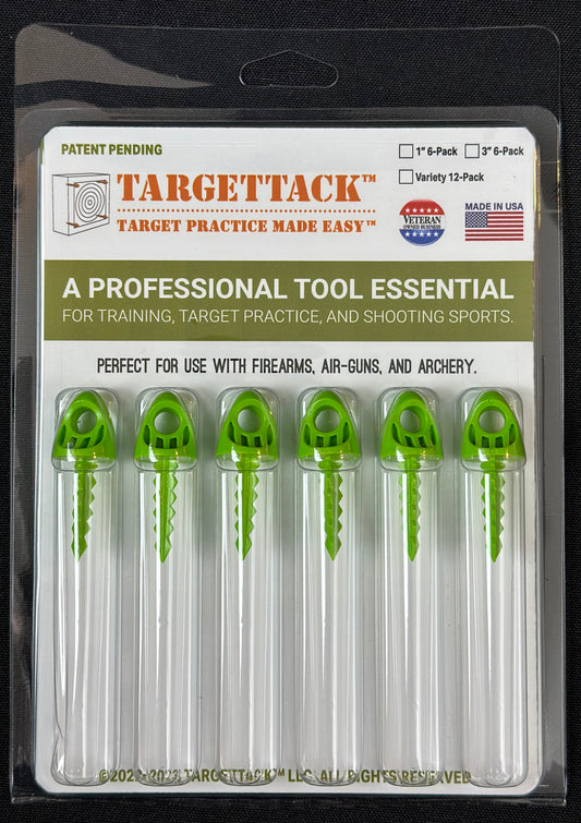 1-Inch 6-Pack of TargetTacks® Lime Green